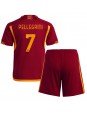 AS Roma Lorenzo Pellegrini #7 Domácí dres pro děti 2023-24 Krátký Rukáv (+ trenýrky)
